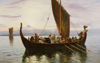 De laatste reis van de Viking, 1882 door Robert Gibb